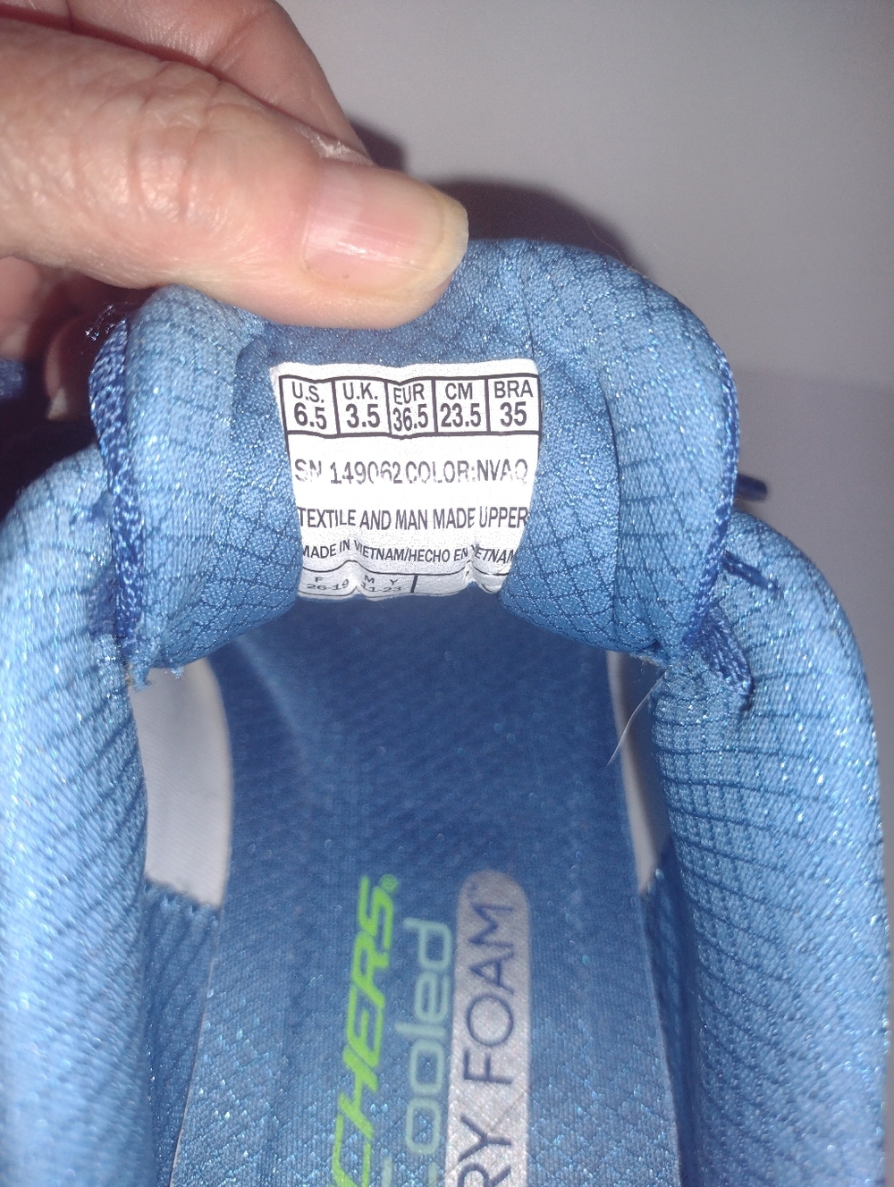 Skechers Womens Skech Air Element 2.0 1149062 Blue Running TrainingShoes Sz 6.5 - Picture 4 of 8